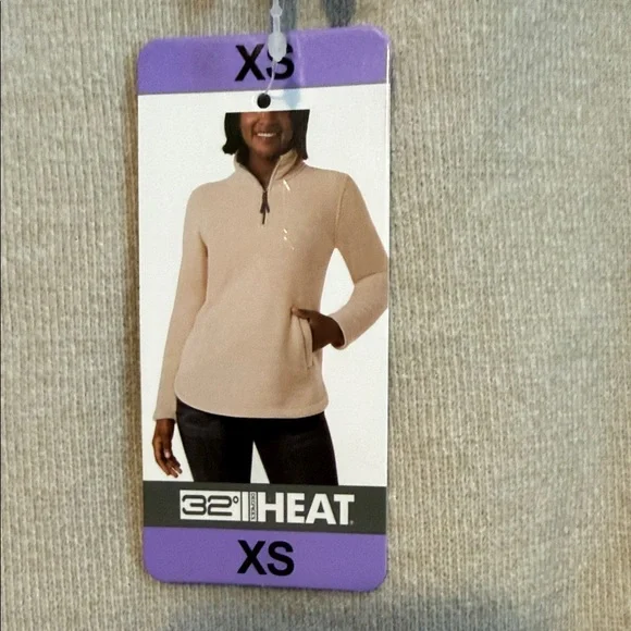 32 Degrees Light Beige Fleece Pullover Women’s xsmall - Picture 3 of 11